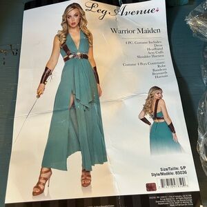 Leg Avenue Warrior Maiden Teal Dress | Size Small